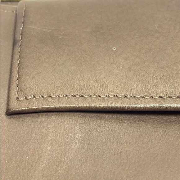 Amity Vintage Brown Cowhide Leather Clutch Checkbook Wallet Boxed - Picture 6 of 6